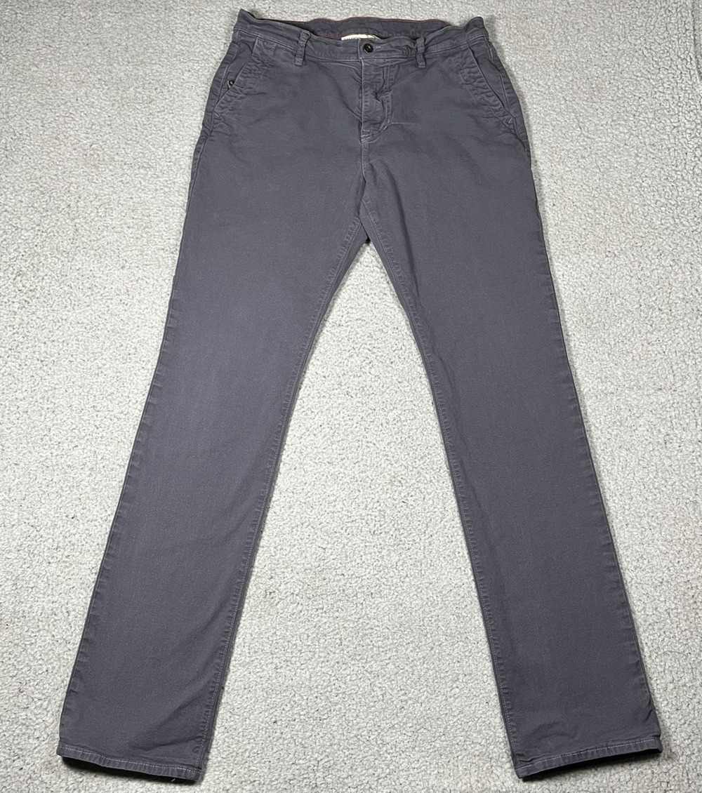 Raleigh Denim Workshop Jeans Mens 33 Gray Jones Straight Leg Handcrafted USA